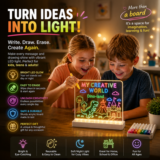 Magic Writing Board with Pen & Light