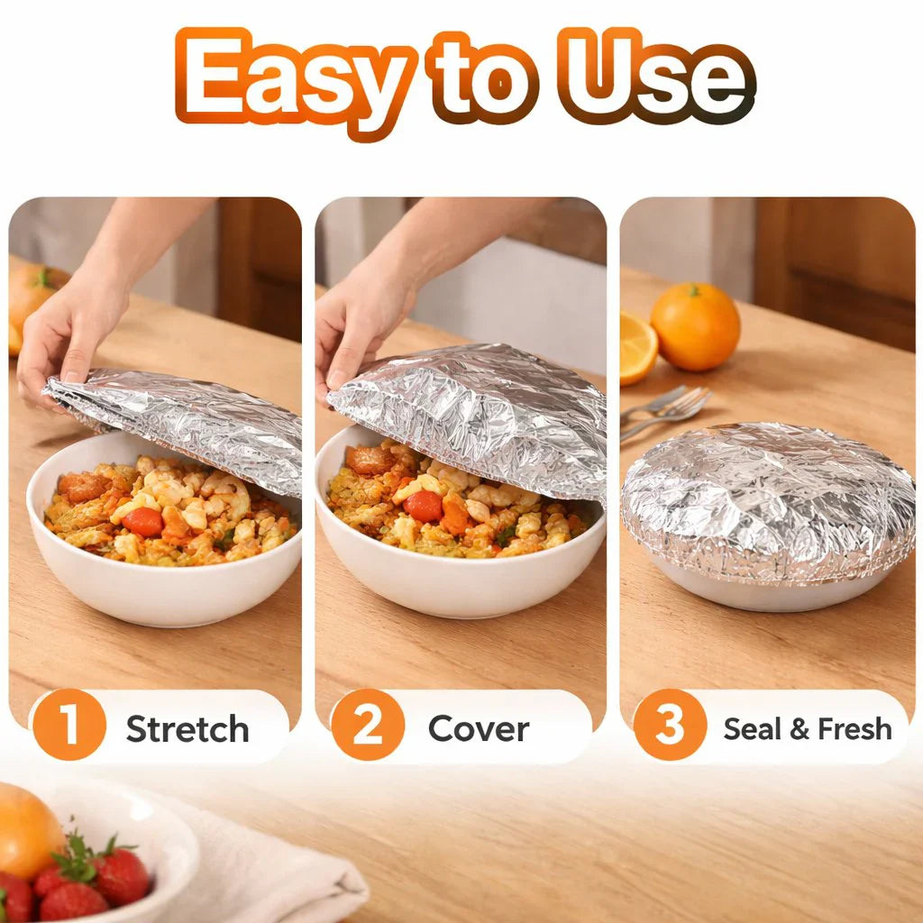 Viahomix™⏳【Limited Offer】50% OFF ! Aluminum Foil Heat Shield Covers – No Plastic, Heat-Resistant, Reusable