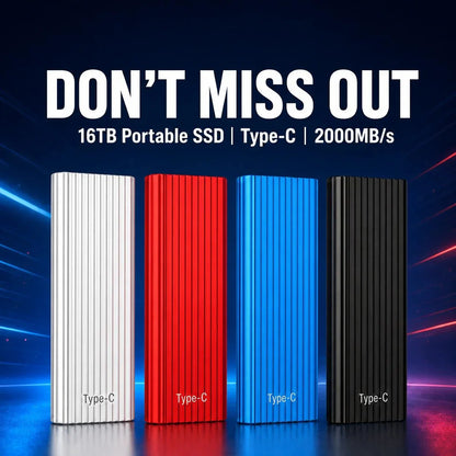 Viahomix™⏳【Limited Offer】50% OFF !  16TB Large-Capacity Type-C Portable Mini SSD