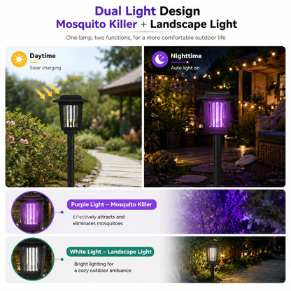 Viahomix™⏳【Limited Offer】50% OFF ! Outdoor Solar LED Mosquito Killer Garden Lamp