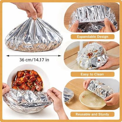 Viahomix™⏳【Limited Offer】50% OFF ! Aluminum Foil Heat Shield Covers – No Plastic, Heat-Resistant, Reusable
