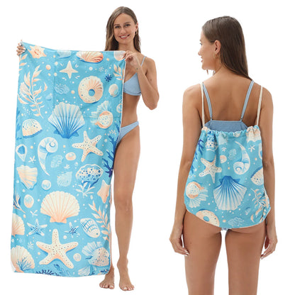 🔥Hot Sale 51% OFF🔥🏖️ 2-in-1 Organic Cotton Towel Bag