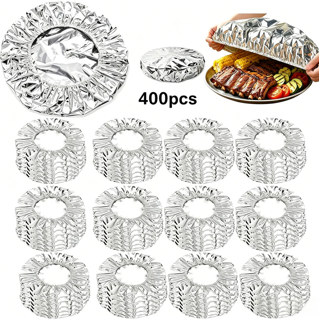 Viahomix™⏳【Limited Offer】50% OFF ! Aluminum Foil Heat Shield Covers – No Plastic, Heat-Resistant, Reusable