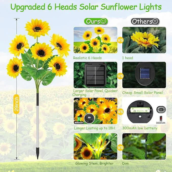 🌻Special Summer Sale 50% OFF - 🌞Solar LED Sunflower Garden Lights