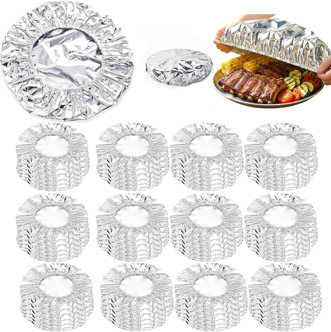 Viahomix™⏳【Limited Offer】50% OFF ! Aluminum Foil Heat Shield Covers – No Plastic, Heat-Resistant, Reusable