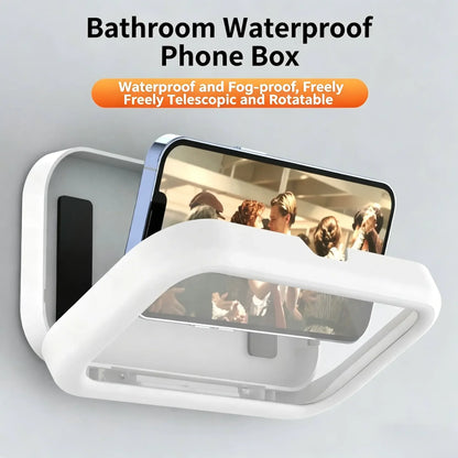 🎉2026 hot sell！360° Waterproof Shower Phone Holder – Anti-Fog Touch Screen Wall Mount