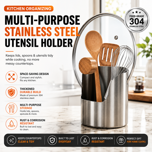 Viahomix™⏳【Limited Offer】50% OFF ! Multi-Purpose Stainless Steel Utensil Holder