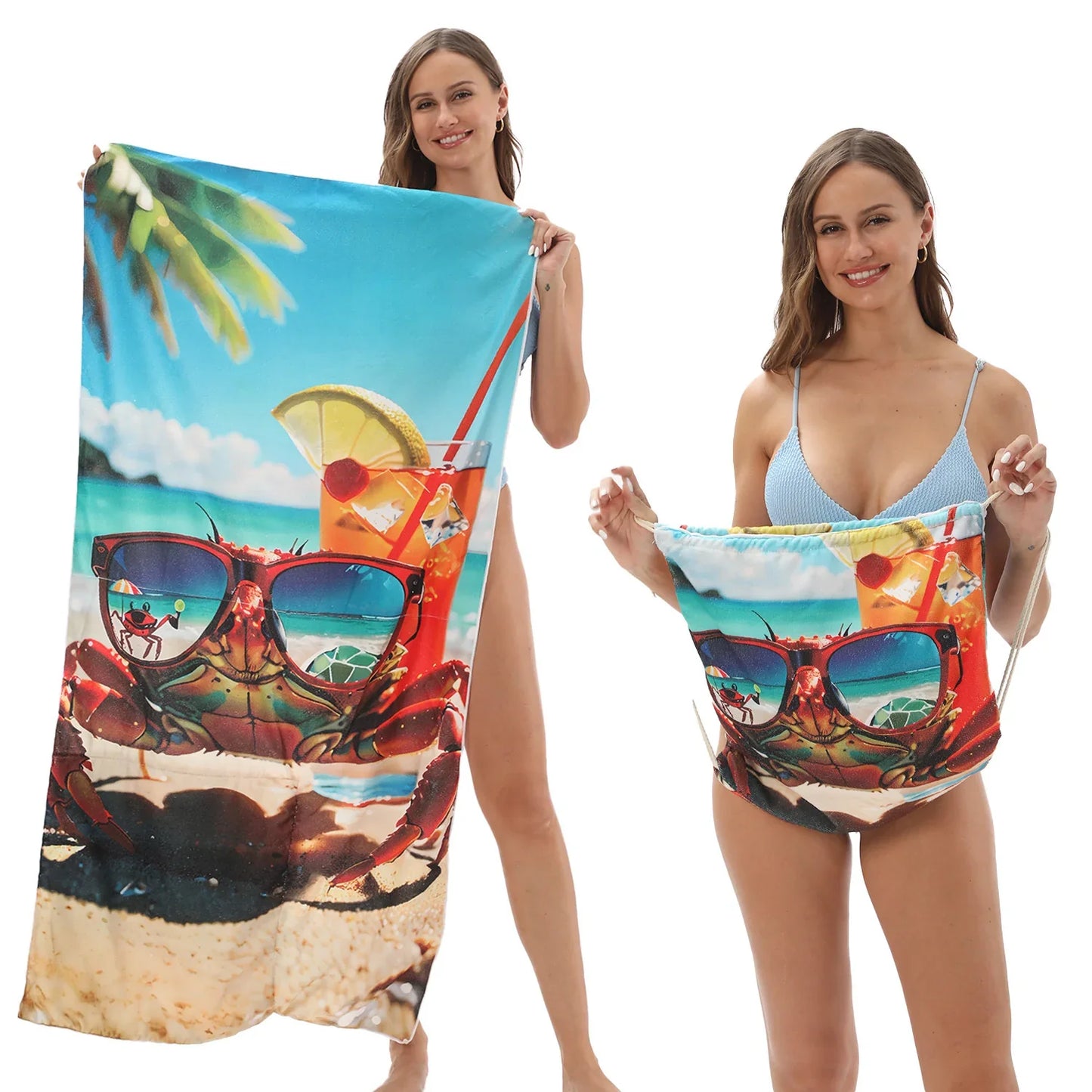 🔥Hot Sale 51% OFF🔥🏖️ 2-in-1 Organic Cotton Towel Bag