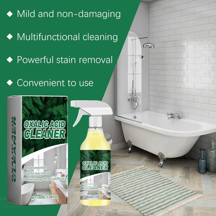 Viahomix™⏳【Limited Offer】50% OFF ! Molecular-Level Cleaning Tech! Oxalic Acid Bathroom Cleaner Dissolves Rust & Limescale 🚽✨