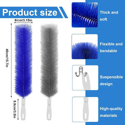 Viahomix™⏳【Limited Offer】50% OFF !  Bendable Fan Cleaning Brush – Reusable Microfiber Duster for Fans&Curtain