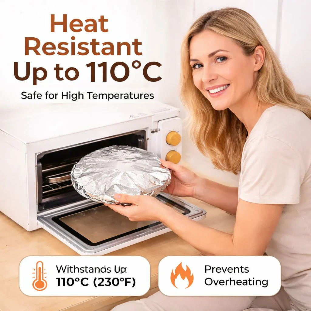 Viahomix™⏳【Limited Offer】50% OFF ! Aluminum Foil Heat Shield Covers – No Plastic, Heat-Resistant, Reusable