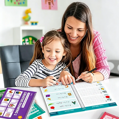 Viahomix™⏳【Limited Offer】50% OFF ! Kids Reusable Writing Workbook, Early Learning Gift🖍️
