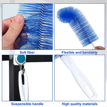 Viahomix™⏳【Limited Offer】50% OFF !  Bendable Fan Cleaning Brush – Reusable Microfiber Duster for Fans&Curtain