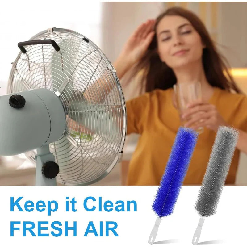 Viahomix™⏳【Limited Offer】50% OFF !  Bendable Fan Cleaning Brush – Reusable Microfiber Duster for Fans&Curtain