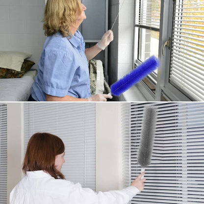 Viahomix™⏳【Limited Offer】50% OFF !  Bendable Fan Cleaning Brush – Reusable Microfiber Duster for Fans&Curtain