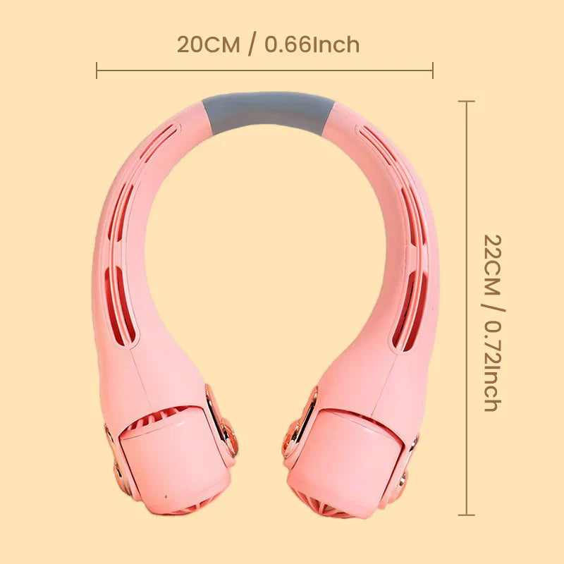 Viahomix™⏳【Limited Offer】50% OFF ! Neck Air Conditioner Fan – Ultra‑quiet, 360° rotating, 3 speeds. Hands‑free cooling, long battery. Summer essential! 😎🌬️
