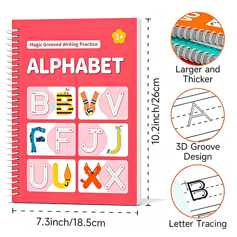 Viahomix™⏳【Limited Offer】50% OFF ! Kids Reusable Writing Workbook, Early Learning Gift🖍️