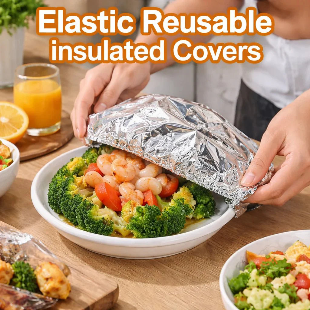 Viahomix™⏳【Limited Offer】50% OFF ! Aluminum Foil Heat Shield Covers – No Plastic, Heat-Resistant, Reusable