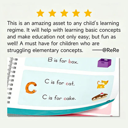 Viahomix™⏳【Limited Offer】50% OFF ! Kids Reusable Writing Workbook, Early Learning Gift🖍️