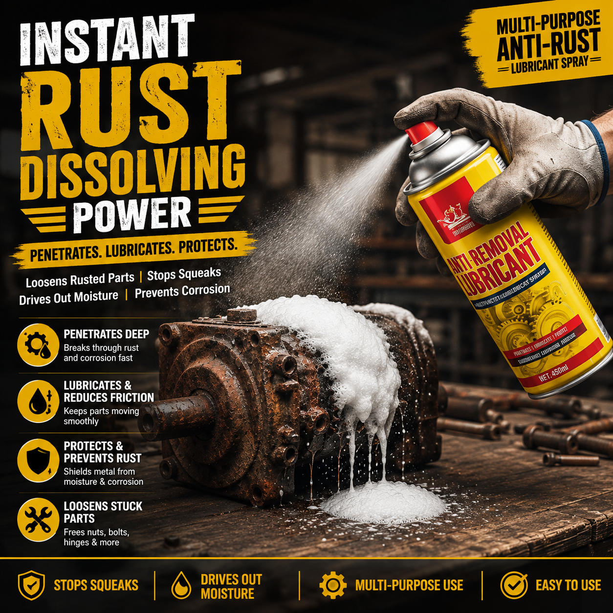 Viahomix™⏳【Limited Offer】50% OFF !  Anti-Rust Spray & Rust Remover