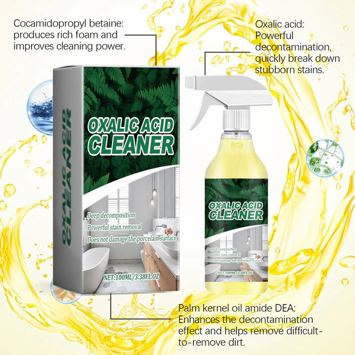 Viahomix™⏳【Limited Offer】50% OFF ! Molecular-Level Cleaning Tech! Oxalic Acid Bathroom Cleaner Dissolves Rust & Limescale 🚽✨