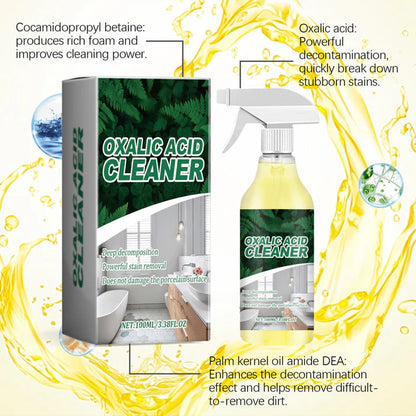 Viahomix™⏳【Limited Offer】50% OFF ! Molecular-Level Cleaning Tech! Oxalic Acid Bathroom Cleaner Dissolves Rust & Limescale 🚽✨